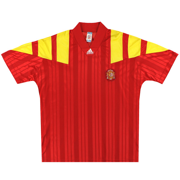 Spain domicile maillot rétro uniforme de football premier maillot de football pour hommes 1988-1989